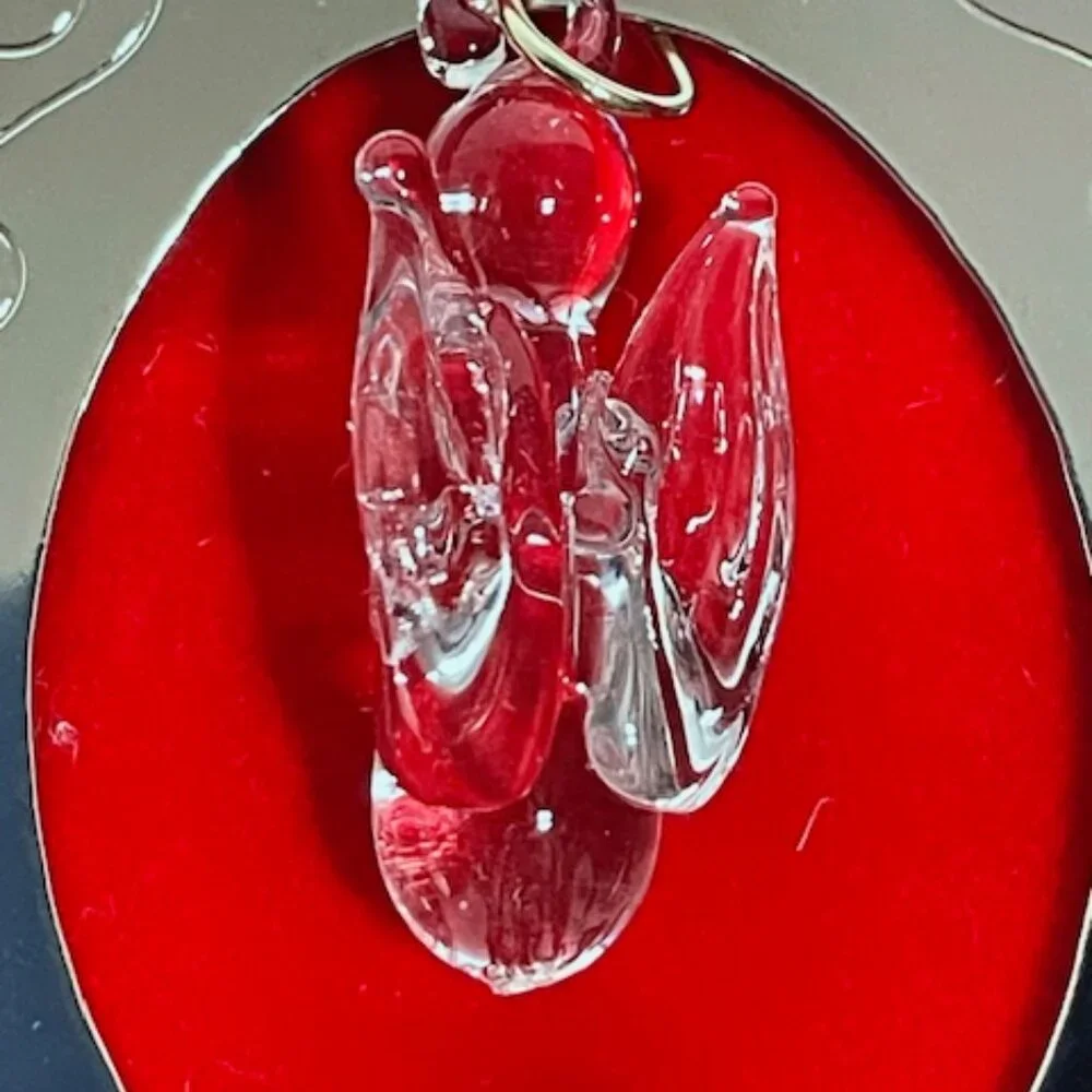 Vintage Duchin crystal classics Christmas ornament tree angels.